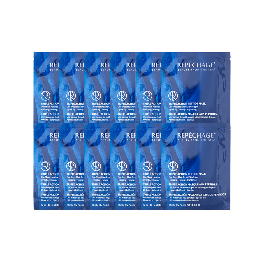 Triple Action Peptide Mask (Set of 12 Sheet Masks)