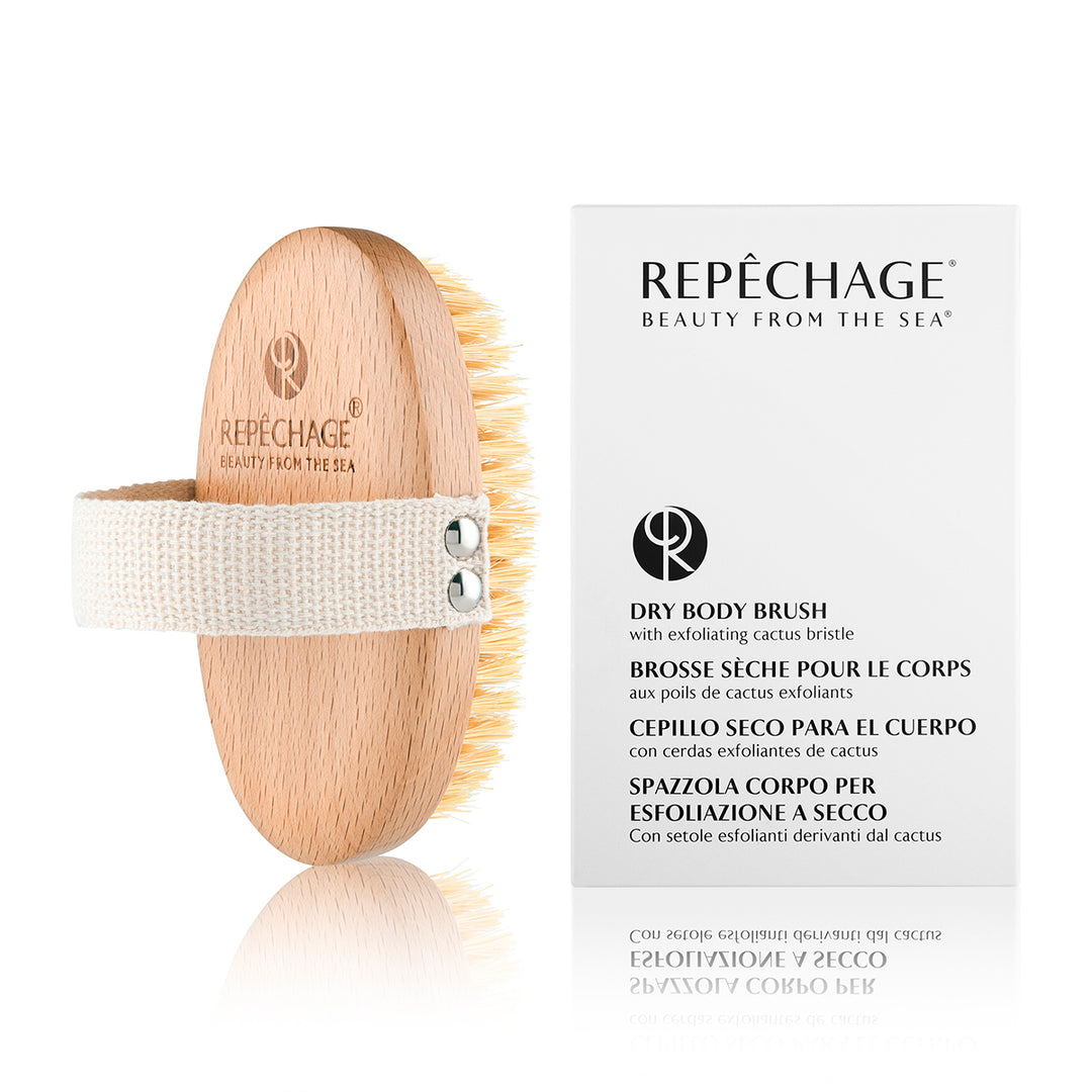 Dry Body Brush with Exfoliating Cactus Bristle